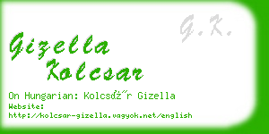 gizella kolcsar business card